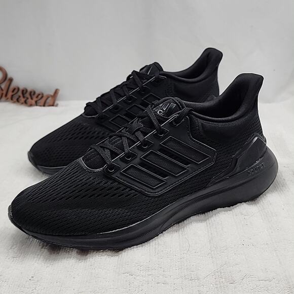 ADIDAS🔥EQ21 RUN RUNNING🏃‍♂️SNEAKERS-🔥CORE BLACK🔥MENS 7       🔥NWOB🔥 - Picture 1 of 16